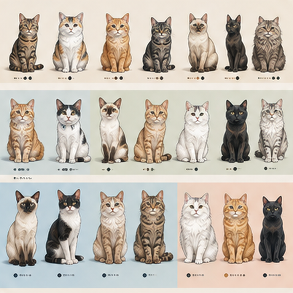 猫咪全品种科普图鉴模板效果图